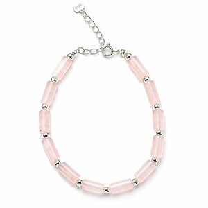 Rose Quartz Flow armband - 925 zilver