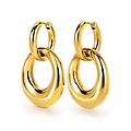Curve Link oorbellen - goud