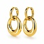 Curve Link oorbellen - goud