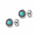 Oorknopjes Turquoise Glow - 925 zilver