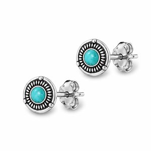 Oorknopjes Turquoise Glow - 925 zilver