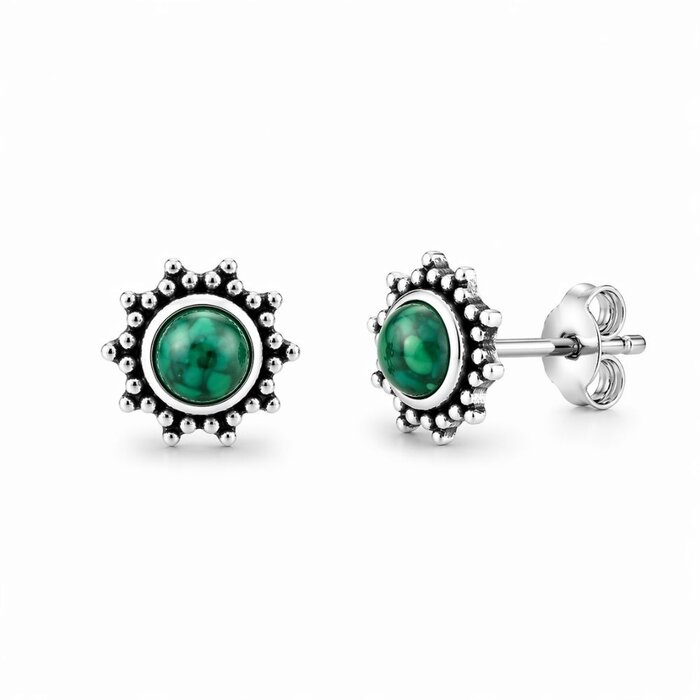 Oorknopjes Sun Turquoise - 925 zilver
