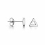 Open triangle oorknopjes - 925 zilver