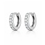 Pave hugging hoops - 925 zilver