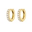 Pave hugging hoops - Goldplated