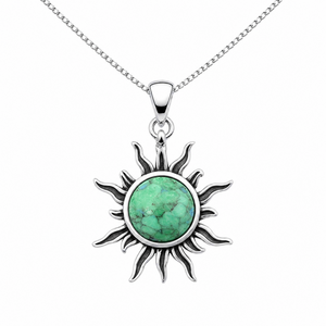 Turquoise Sun ketting - 925 zilver