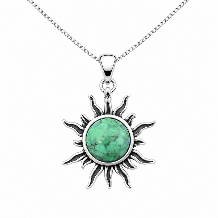 Turquoise Sun ketting - 925 zilver