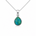 Ketting Turquoise Drop - 925 zilver