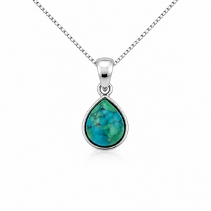 Ketting Turquoise Drop - 925 zilver