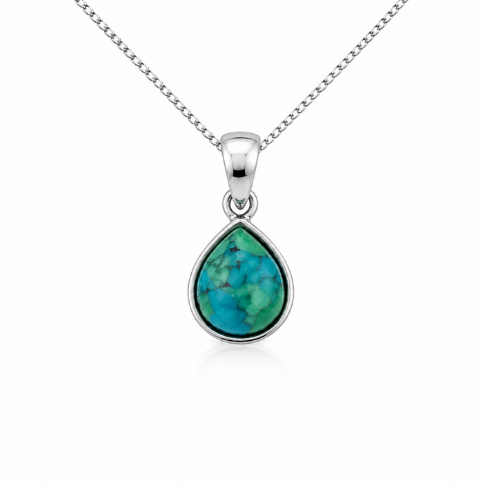Ketting Turquoise Drop - 925 zilver