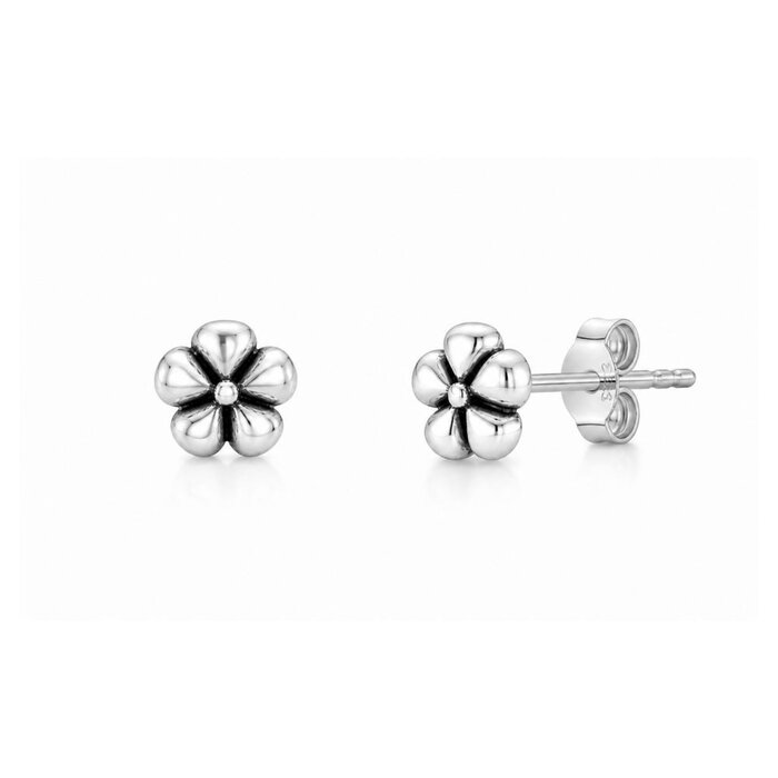 Boho oorknopjes Flor - 925 zilver