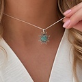Turquoise Sun ketting - 925 zilver
