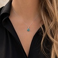 Ketting Turquoise Drop - 925 zilver