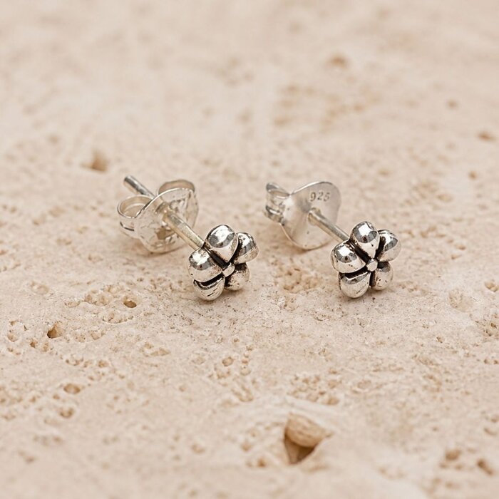 Boho oorknopjes Flor - 925 zilver