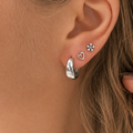 Boho oorknopjes Flor - 925 zilver