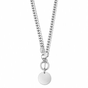 Ketting met disc - Stainless steel