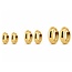 3 set oorringen - stainless steel