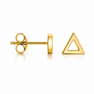 triangle oorknopjes - goldplated