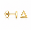 Triangle oorknopjes - goldplated