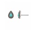 Boho studs turquoise - 925 zilver