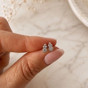 Zirkonia studs - 925 zilver