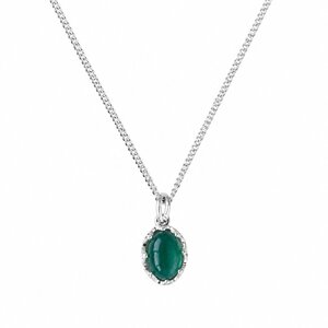 Ketting Green Chalcedony - 925 zilver