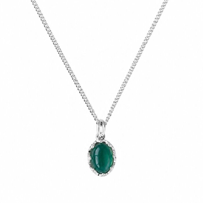 Ketting Green Chalcedony - 925 zilver