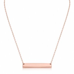 Bar ketting rose plated