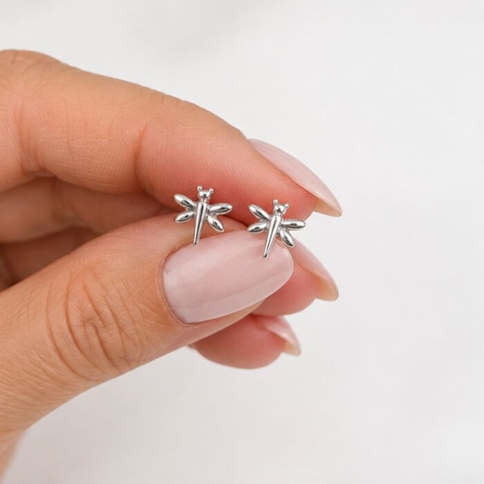 Dragonfly studs - 925 zilver