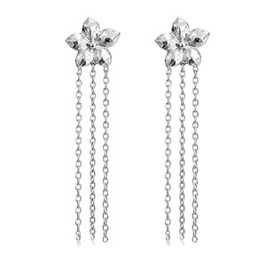 Flowery thread earrings - 925 zilver