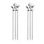 Flowery thread earrings - 925 zilver