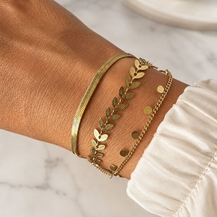 Armbandje layered goud