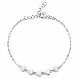 Armbandje Cinco Hearts - 925 zilver