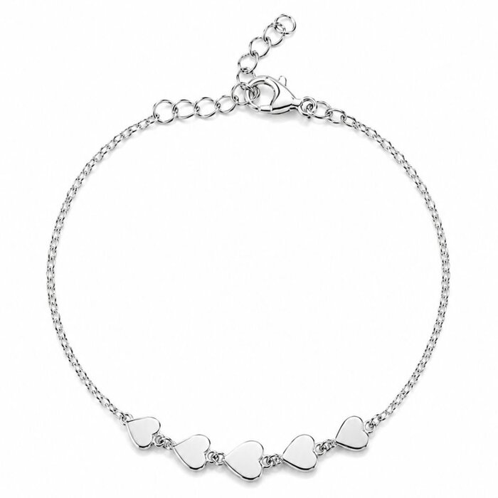 Armbandje Cinco Hearts - 925 zilver