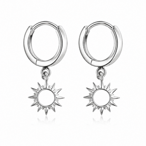 Huggie Sun oorbellen 925 zilver