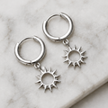 Huggie Sun oorbellen 925 zilver