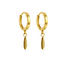 Huggie veer goldplated