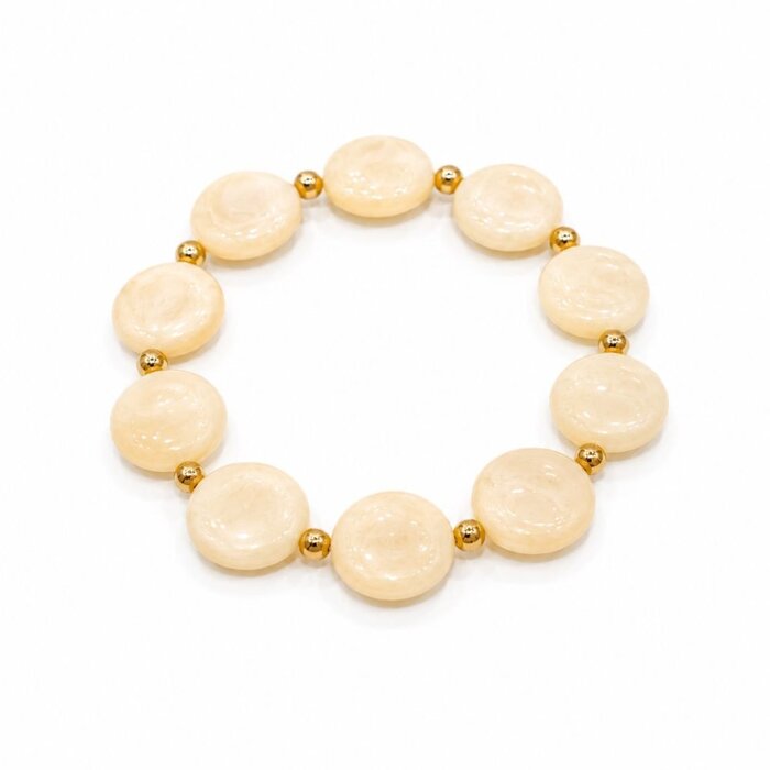 Armband beige kralen