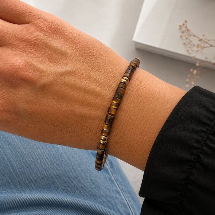 Tigereye armband goud