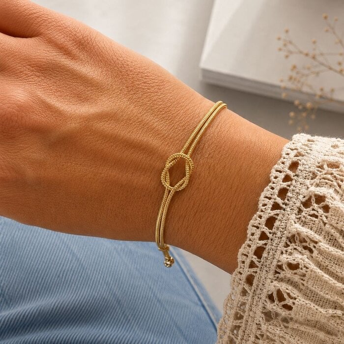 Friendship bracelet goud