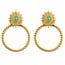 Statement oorbellen amazoniet