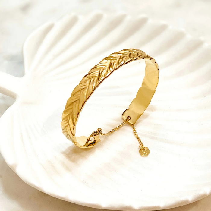 Bangle Leaves goud
