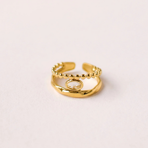 Ring Zirkonia goud