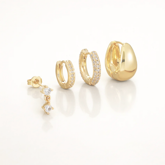 Oorbellen set Unique goud