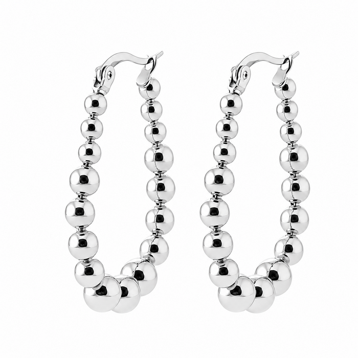 Oorbellen bolletjes zilver