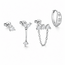Oorbellen set Sparkly zilver