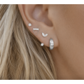 Oorbellen set Sparkly zilver