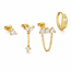 Oorbellen set sparkly goud