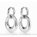 Curve Link Hoops - zilver