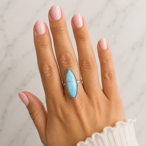 Ring Larimar maat 19